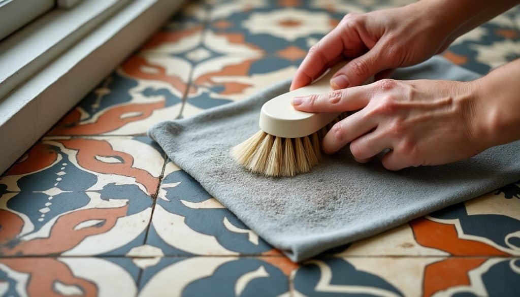 Nettoyage carreaux de ciment anciens : la bonne méthode