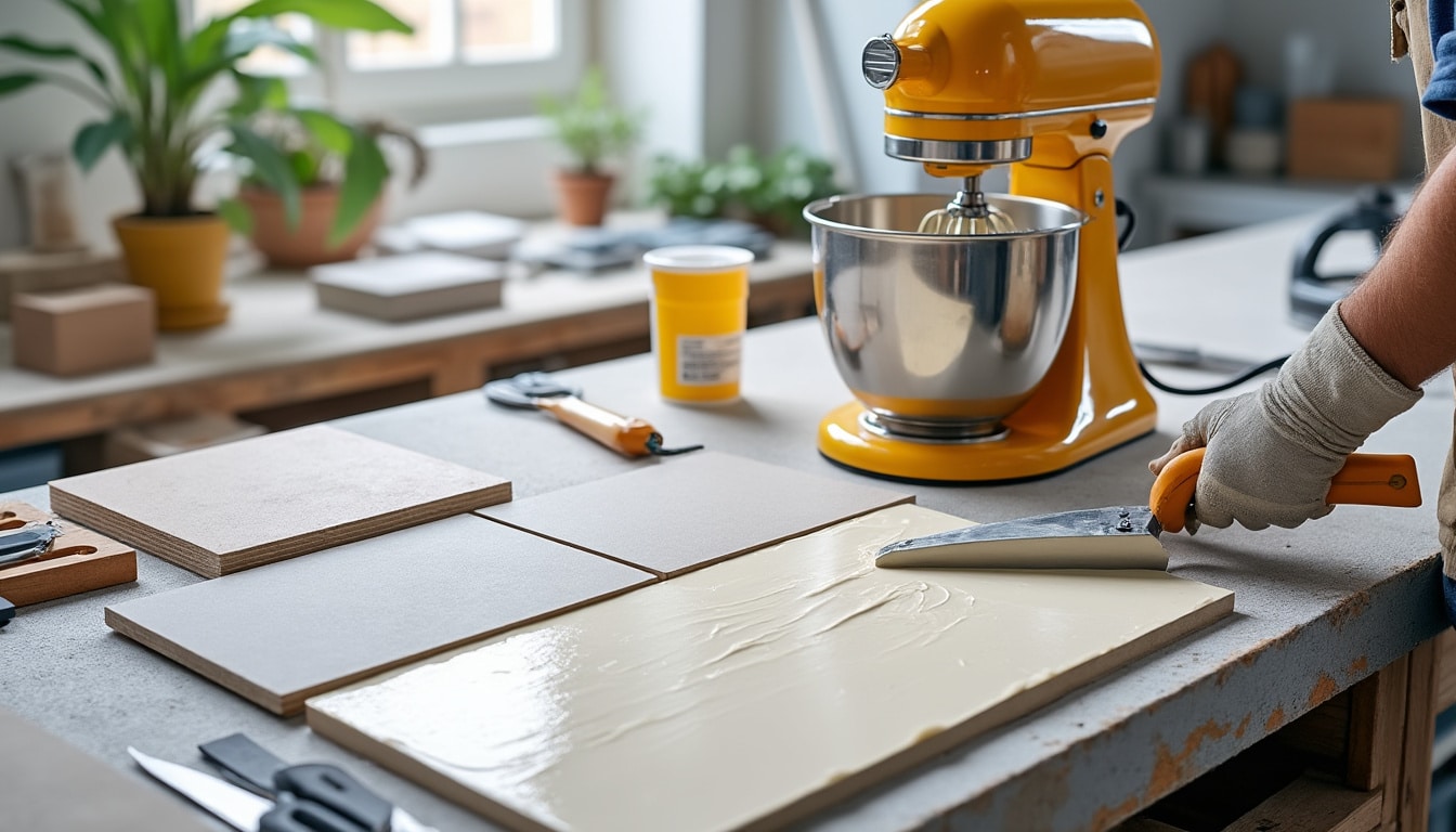 Plan de travail colle a carrelage : puissance et rendement